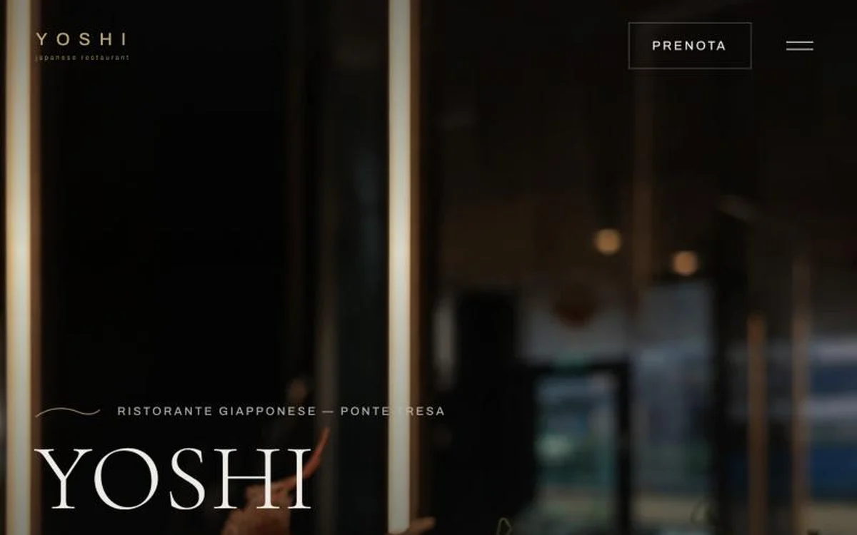 Page d'accueil du site de Yoshi Ponte Tresa