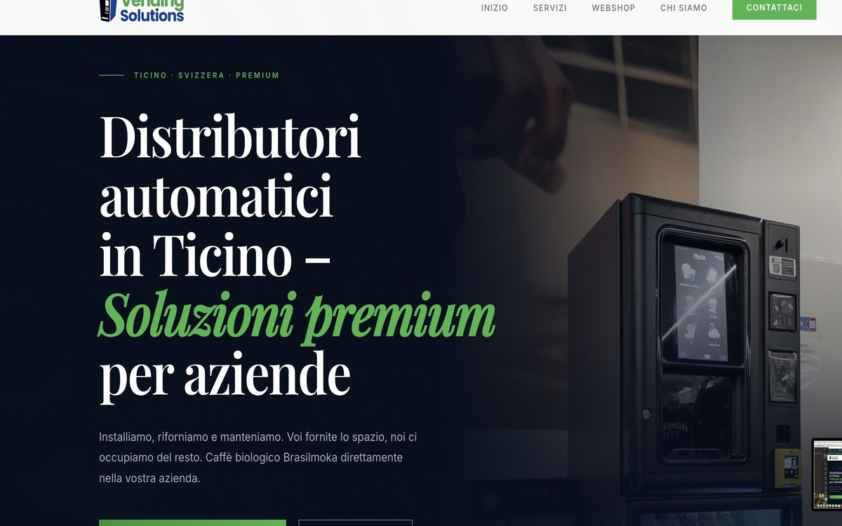Vending Solutions – sito web